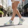 Tênis POD transfronteiriços, pedido mínimo de um par, tênis esportivos antiderrapantes e respiráveis para homens e mulheres, tênis esportivos fly-knit, tênis modernos de sola macia