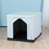 Casa para Perro de Techo Plano, Casa para Mascotas a Prueba de Sol y Lluvia, Casa para Perro Rural, Casa para Gato, Villa, Villa para Mascotas Desmontable