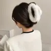 Grampo de Cabelo de Pelúcia de Alta Qualidade para Outono e Inverno para Mulheres Grampo de Cabelo Grande para Outono e Inverno para a Parte de Trás da Cabeça Grampo Tubarão de Cabelo Grampo de Cabelo