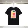 Camiseta de comercio exterior fuente nicho verano nuevo estampado logo Casablanca camiseta de manga corta mujer 100% algodón puro