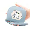 Nueva Cartera para Mujer Estilo Coreano Cartera Corta de Tarjetas con Dibujo de Gato Cartera de Monedas con Cremallera Linda para Estudiante Cartera Cartera