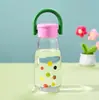 Nueva Taza de Vidrio de Borosilicato Alto, Ligera, Translúcida, Resistente a Altas Temperaturas, Taza Portátil Estilo Lindo para Mujeres, Taza con Flores Horneadas a Alta Temperatura al por Mayor