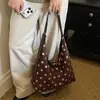 Elegante Bolso Tote de Ante con Lunares para Mujer Modelo Nuevo 2026 Gran Capacidad Bolso para Viajes Diarios Bolso de Mano Versátil Bolso de Hombro