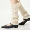 Polainas de tricô com tranças torcidas, tricô grosso, altura acima do joelho, estilo uniforme JK, feminino, emagrecedor, moderno para o inverno