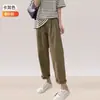 Calça de Maternidade Jingqi para Primavera e Verão, Calça Longa Casual para Mulheres Baixas, Confortável para Gestantes, Roupa de Maternidade Fina para o Verão