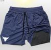 Pantalones Cortos Deportivos de Hombre Ngau Tau Transfronterizos de Falso Dos Piezas Anti-caminata de Doble Capa Pantalones Cortos de Running Fitness al Aire Libre Casuales