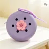 Bolsa de Agujero de Silicona con Dibujo Animado Spot, Mini Billetera para Monedas, Bolsa DIY para Cosméticos, Bolsa para Auriculares, Colgante para Llavero, Regalo