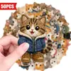 Compra directa transfronteriza [con certificación ce.cpc] 50 pegatinas transparentes de gato lindas de PET para atuendos creativos