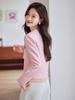 2025 Nuevo Traje Corto Elegante de Celebridad para Primavera y Otoño Moda Top con Borde de Oreja Abrigo Rosa Estilo Chanel para Mujer