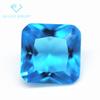 Venta al por mayor de fábrica piedra desnuda de vidrio aguamarina cuadrada fondo puntiagudo artificial Cuadrado de Princesa biselado flor de coche cristal de las Highlands