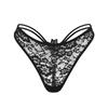 Ropa interior de mujer europea y americana flor roja de Navidad encaje hueco fina de cintura baja ropa interior transfronteriza venta directa de fábrica para mujer