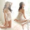 Lindo Conjunto de Lencería Estilo Girly con Diseño Calado, Lencería Sexy de Encaje de Pestañas de Taobao