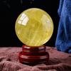 Esfera de Citrino Natural Esfera de Citrino Limão Bola de Cristal do Mar da China Oriental Matriz de Sete Estrelas Decoração de Mesa para Casa Ornamento Atrator de Riqueza
