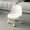Taburete Acrílico Pequeño Transparente Taburete para Cambiarse los Zapatos con Rueda de Correa Rueda Universal de Celebridad Cibernética Taburete con Polea para Niños Taburete Bajo