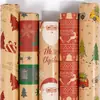 Paquete rodante de Amazon transfronterizo tamaño grande 3m Papel kraft navideño papel de regalo alce árbol de Navidad regalo