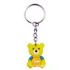 Oso de Dibujos Animados Lindo Colgante de Plástico Suave de PVC Decoración de Colgante para Bolsos Regalo para Estudiantes Listo para Venta al por Mayor