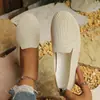 Zapatos Planos Transpirables Slip-On Otoño 2026 para Mujer, Nuevo Estilo de Comercio Exterior, Tallas Grandes, Nuevo Flyknit, Mocasines Cómodos