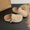 Zapatos Boken para Mujer Medio Abiertos 2026 Primavera Nuevos Suela Gruesa Estilo Universitario Retro Slip-On Persona Perezosa Exteriores Punta Cerrada Pantuflas