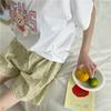 Abraza el Verano Algodón Lino Hogar Pantalones Cortos a Cuadros Pantalones Florales Cintura Alta Adelgazantes Pierna Ancha Sueltos Casuales Pantalones de Pijama para Mujer