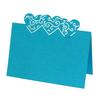 Cartão de Lugar para Casamento Cortado a Laser Cartão de Papel Cartão de Mesa Estéreo Coração Branco Gelo Placa de Nome Cartão de Mesa de Assinatura Pronto para Venda