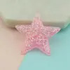 Lantejoulas de resina de 38mm estrela de cinco pontas coloridas com furo para pendurar pingente acessórios de pingente materiais para acessórios DIY feitos à mão