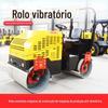 Rolo compactador de estrada de asfalto de aço duplo pequeno compactador de estrada de condução hidráulica completa rolo compactador de estrada pequeno