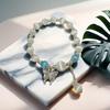 Pulsera de Ojo de Gato Mariposa Blanca/Azul/Morada/Verde/Rosa para Mujer Moda Elegante Más Fácil de Combinar Pulsera de Temperamento Transmisión en Vivo Nuevo Estilo Caliente