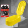 Inodoro portátil simple para trabajadores de la construcción, inodoro de sentadillas de plástico, desechable, para usar en sitios de construcción, a prueba de olores y descargable