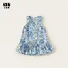 Ropa para Niños Yingsibo Vestido para Niñas Verano Nuevo Estilo Vestido Floral sin Mangas para Niños Mayores