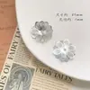 Cor de Cobre Colorida Conservada Borboleta Oca Flor Folha Exquisita Tridimensional Camada Dupla Broche Brincos Acessórios DIY Feitos à Mão Joias