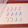 Lindas Decoraciones 3D de Paleta de Hielo para Uñas Resina Accesorios Pequeños Funda de Teléfono Pegamento de Crema Decoraciones de Uñas Portátiles DIY Pinzas para el Cabello
