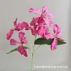 6 flores artificiais de chama azul para decoração de casamento, arranjo de chão, layout de cena de parede de fundo de hotel
