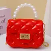 Bolsa Transversal Feminina Estilo Novo, Porta-moedas com Corrente, Bolsa de Mão Feminina com Pérolas, Mini Bolsa de Gelatina Dopamina Atacado