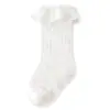 Calcetines de Bebé Verano Malla Fina Transpirables Tubo Largo Anti-Mosquitos Verano Bebé Recién Nacido Borde Suelto Encaje de Princesa Calcetines para Niños