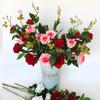 Simulação de casamento rosa vermelha sala de estar decoração para casa flor arco de chumbo estrada decoração de sala de casamento floral presente de dia dos namorados