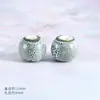 Contas Cerâmicas Esmaltadas Florais Coloridas de 12mm Acessórios para Pulseira com Furo Grande Peças Pequenas Contas Soltas Acessórios para Joias DIY