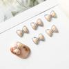 Joyas de arte de uñas con lazo luminoso, diseño de lazo, diamantes planos, resina, bricolaje, para decoración de uñas