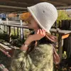 Sombrero de Pescador Suave y Esponjoso de Cara Delgada Liso para Otoño e Invierno para Mujer, Sombrero de Cubo Cálido para Circunferencia de Cabeza Grande, Fedora Versátil de Invierno
