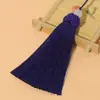 Chapéu de franja de seda gelada vertical curto e gordo com franja de fio de abacaxi franjas de seda real franjas diy para roupas sachê pingente de carro franjas