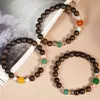 Nuevo Estilo Chino Brunei Seda Suave Madera de Ágar 8mm Pulsera de Hilo Único para Hacer Manualidades Cuentas para Rezar Cuerda para la Mano Cuerda de Rosario Cuentas Adorno Cultural Retro para Jugar