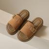 Sandalias 2025 Nuevo Estilo Hada Pantuflas Planas Estilo Coreano Modernas Combinables Sandalias de Playa con Clip para los Dedos de Moda