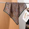 Bufanda de seda de espiga vintage para mujer, adecuada para primavera y otoño, pañuelo cuadrado pequeño, bufanda elegante para cuello de camisa, bufanda para cuello de traje, faja de cintura de moda y chal