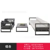 Conjunto Moderno Minimalista de Mesa y Sillas Metálicas para Exteriores Combinación de Sofá y Mesa de Café para Ocio en Balcón y Patio 065