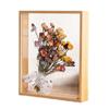 Moldura de Exibição de Vidro Dupla Face Oca Moldura de Foto de Flor Seca DIY Feita à Mão Flor Imortal Rosa Moldura de Armazenamento Casa Criativa