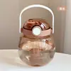 Taza Espacial Portátil de Plástico con Asa para Uso en Exteriores, Adecuada para Estudiantes Hombres y Mujeres, Botella de Agua de Gran Capacidad con Popote, Estilo Trendy Ins