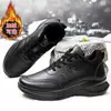 Zapatos de Algodón Gruesos con Forro de Terciopelo para Hombre, Nuevos de Invierno, Zapatos Cómodos para Caminar de Personas Mayores, Zapatos Casuales para Papá de Edad Media y Mayores