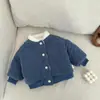 Ropa de Invierno para Niños Chaqueta de Algodón Estilo Nuevo Lana de Cordero para Bebé Cuello Alto Pana Más Terciopelo Ropa de Algodón Abrigo de Invierno Cálido para Bebé