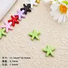Acessórios coloridos de estrela-do-mar em liga oceânica pintados, materiais para corrente de celular DIY, acessórios de cabelo, enfeites artesanais de estrela de cinco pontas