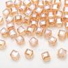 Contas Quadradas de Vidro Cristal Multifacetadas de 8mm de Alta Transparência Contas de Vidro Coloridas Cubo de Açúcar Contas Soltas Materiais para Joias DIY Feitas à Mão