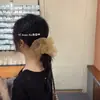 ¡Estilo Grande y Esponjoso! Goma de pelo de organza con estampado de leopardo azul para un moño dulce y genial de niña, goma para coleta